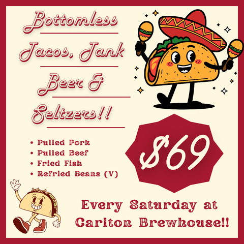 Bottomless Tacos, Tank Beer & Seltzers | From November 1st, 2025